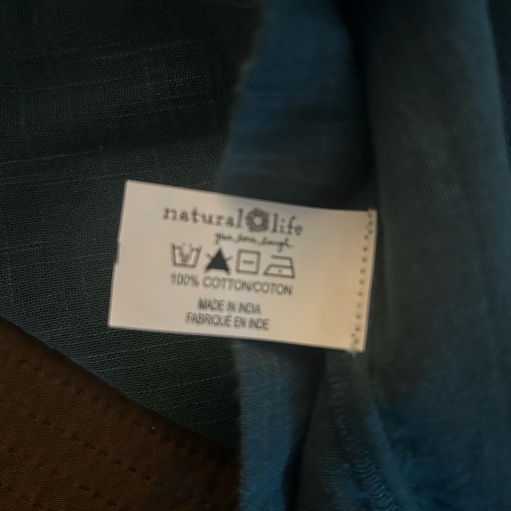 NATURAL LIFE Teal V-Neck Wide-Leg Jumpsuit - Picture 5 of 6